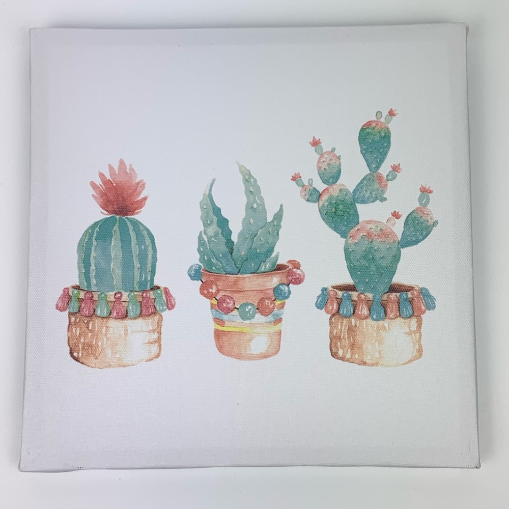 $5 Final Sale! Succulents Cactus Canvas Wall Art